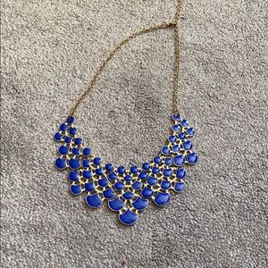 Royal blue statement necklace